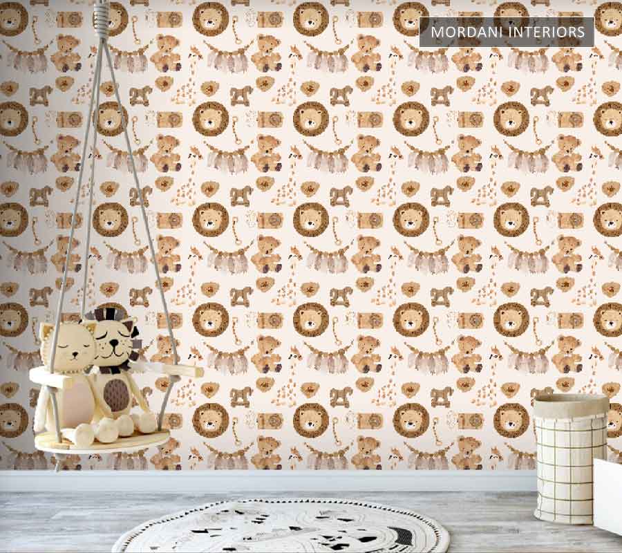 CUTE TIGER & BEAR KIDS WALL MURALS _ K